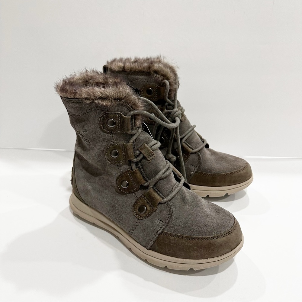 Sorel Suede Leather Lace Up Ankle Boots